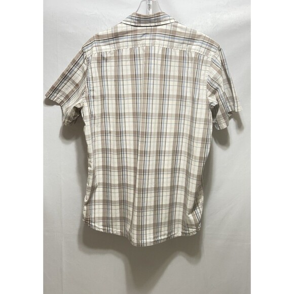 Timberland Mens Large Short Sleeve Button Down Plaid Shirt - Picture 8 of 12